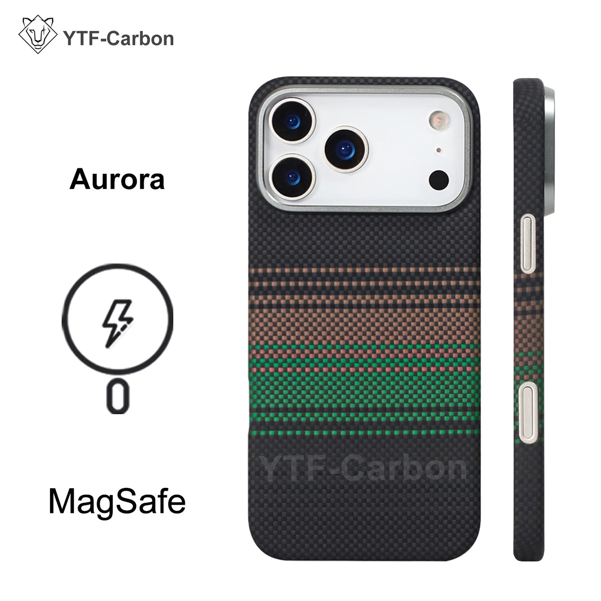 YTF Fiber for iPhone 17 17 Pro Max Mobile Phone Case Ultra-Thin Kevlar Aramid Phone Case Magnetic iPhone 17Pro 17 Air Phone Case
