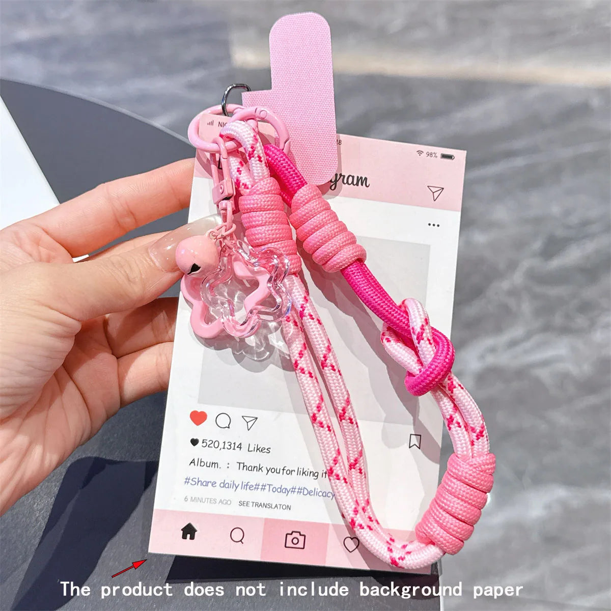 Phone Lanyard Wrist Strap Phone Case Connection Piece Phone Case Universal Accessories star Bell Portable Pendant