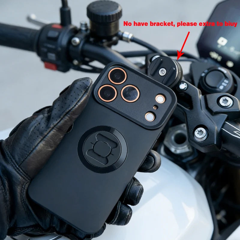 Phone Holder Mobile Phone Case for iPhone 17 17Pro 17Air 17ProMax Motorcycle/Bike Moto Mount Cell Phone Cover Shockproof Case