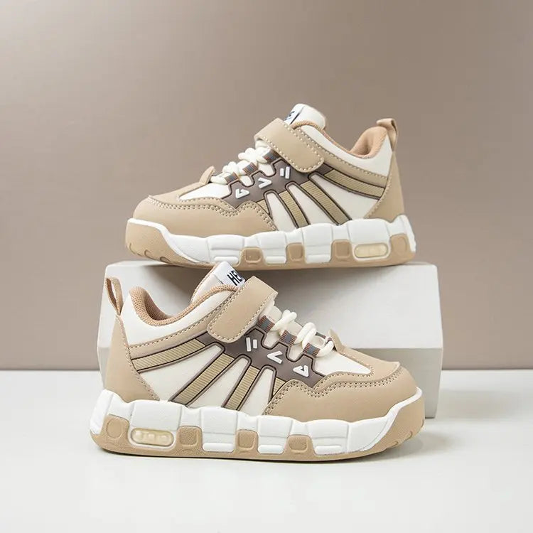Kids Fashion Sneakers Outdoor Sport Boys Tennis Comfort Leather Running Shoes Lightweight Children's Sports Walking Footwear