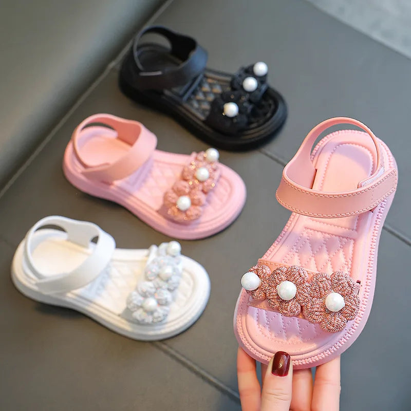Girls Princess Sandals | Summer Casual Beach Shoes for Kids Ages 2-9