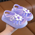 Girls Summer Flower Slippers – Lightweight Non-Slip Kids Sandals