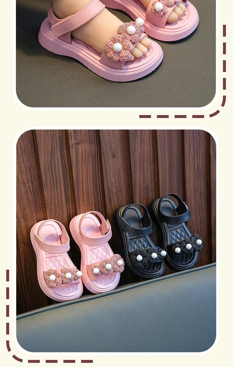 Girls Princess Sandals | Summer Casual Beach Shoes for Kids Ages 2-9