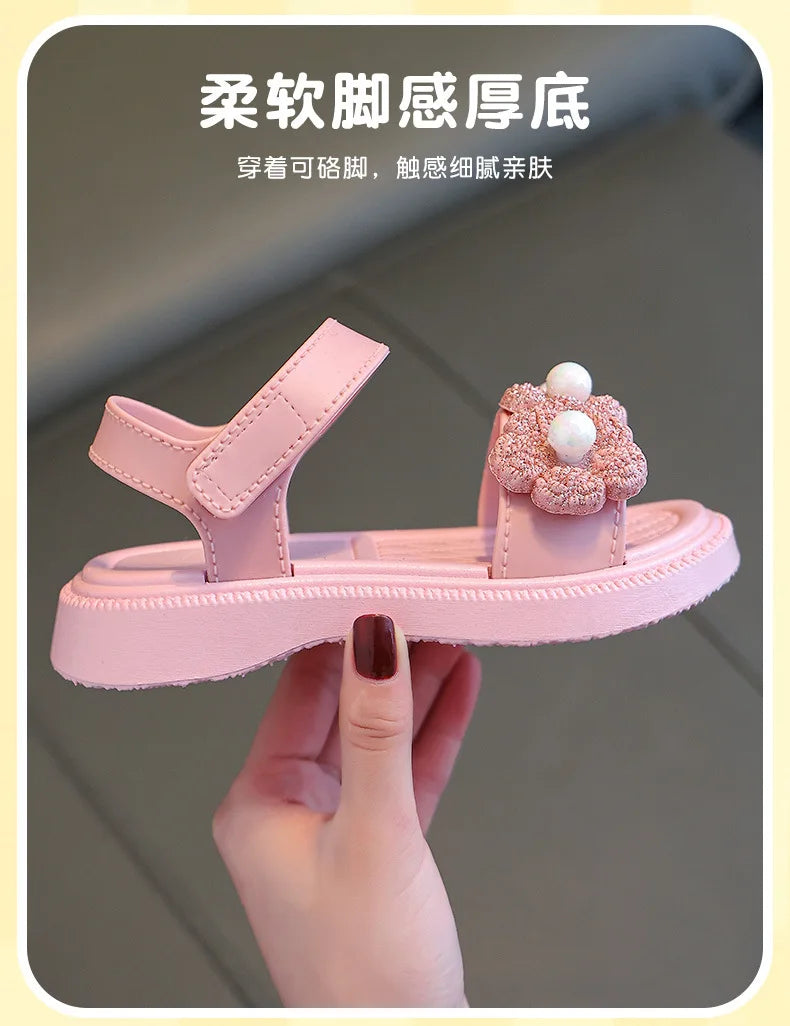 Girls Princess Sandals | Summer Casual Beach Shoes for Kids Ages 2-9