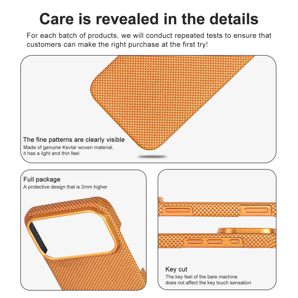 YTF Fiber for iPhone 17 17 Pro Max Mobile Phone Case Ultra-Thin Kevlar Aramid Phone Case Magnetic iPhone 17Pro 17 Air Phone Case