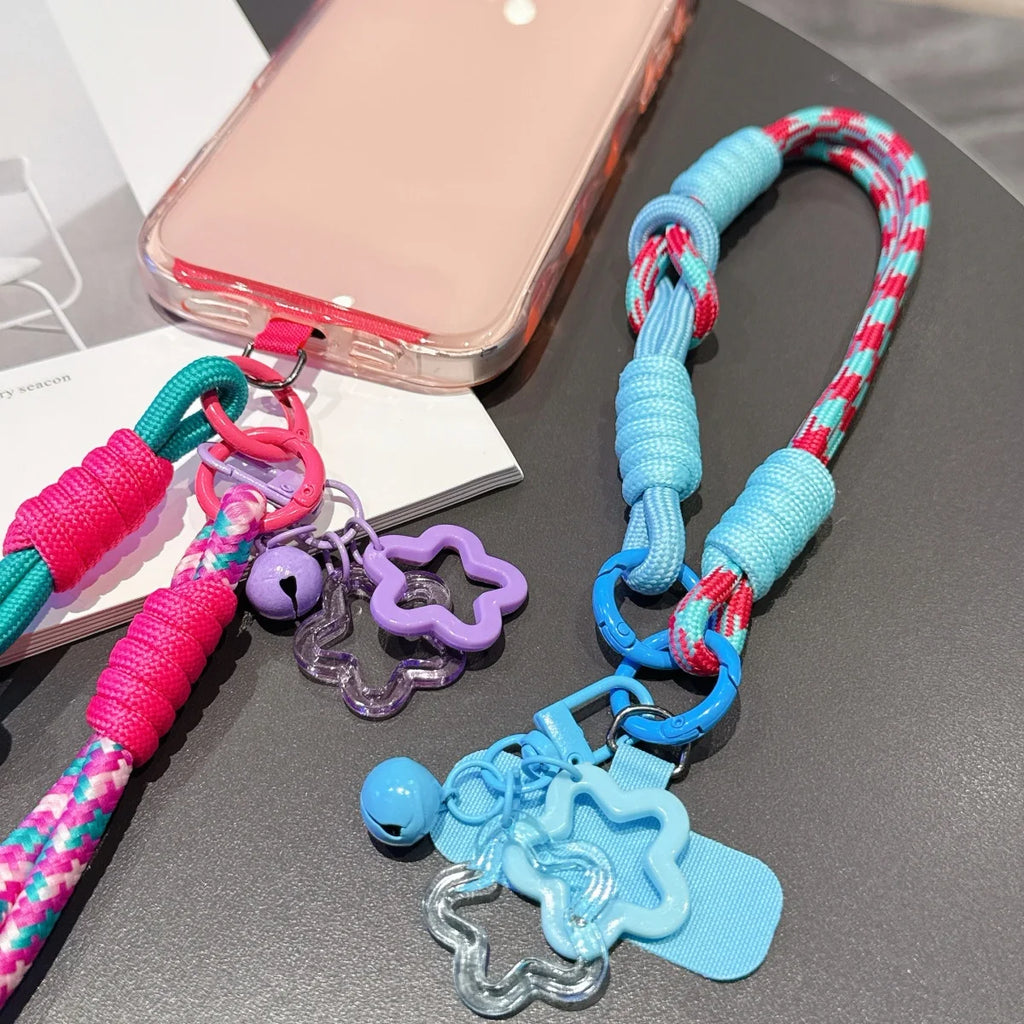 Phone Lanyard Wrist Strap Phone Case Connection Piece Phone Case Universal Accessories star Bell Portable Pendant