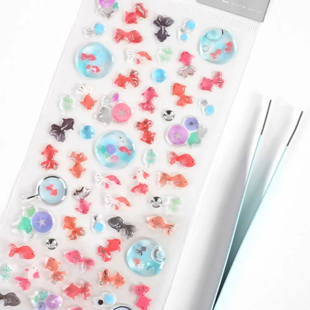 New Goldfish Crystal Glue Sticker DIY Cartoon Phone Case Decoration Phone Case Sticker